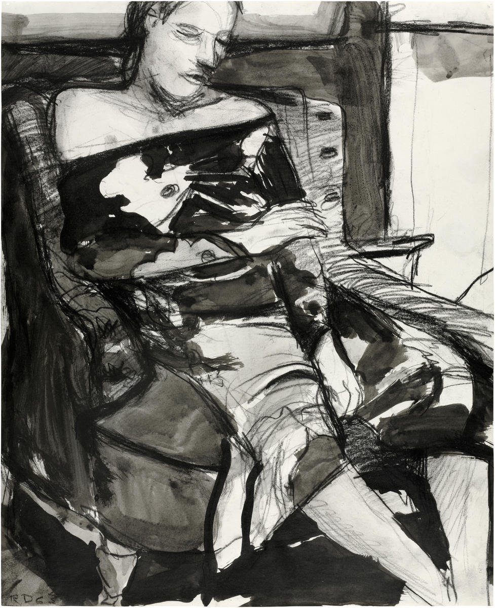 Untitled Woman Seated In A Chair 1963 By Richard Diebenkorn Paper