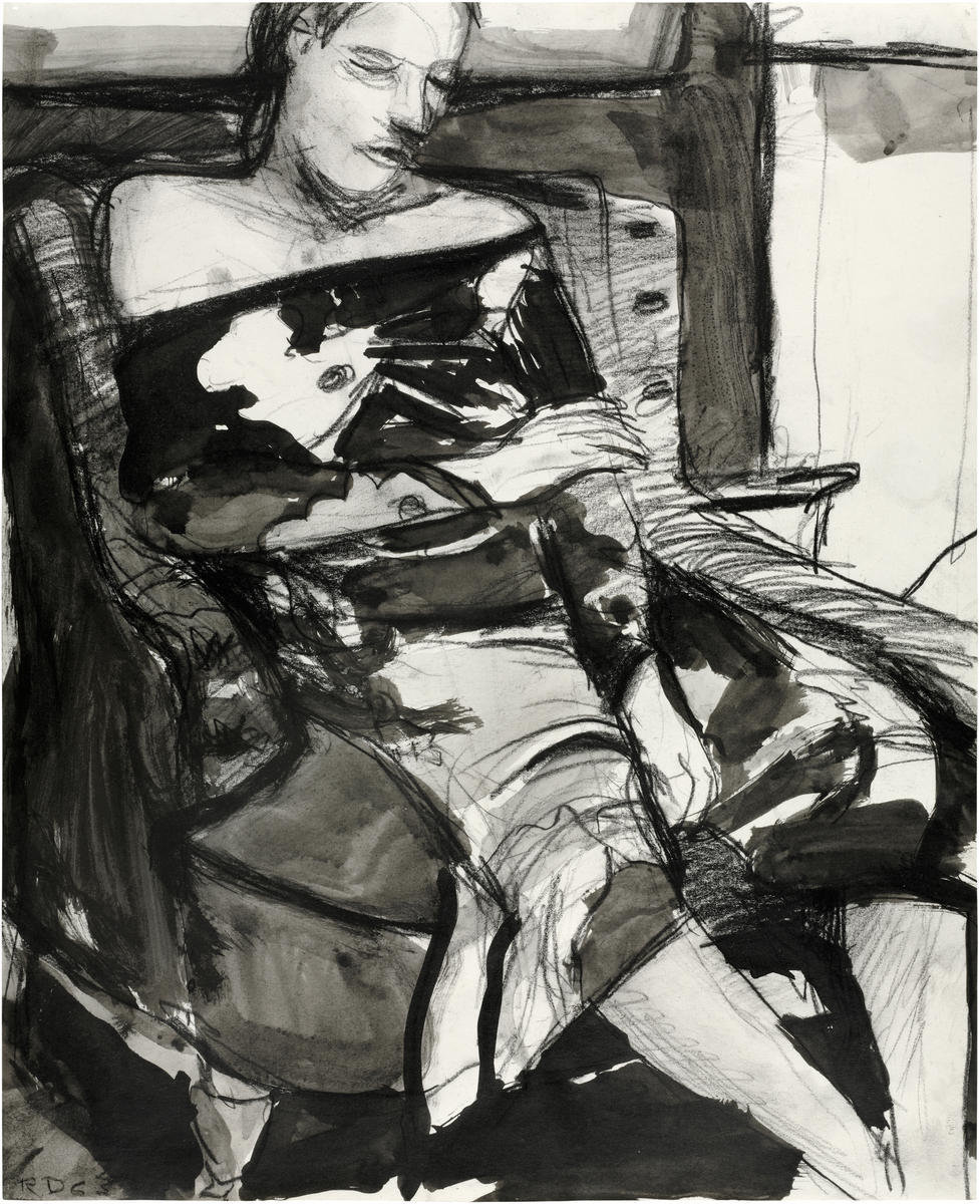 Untitled Woman Seated In A Chair 1963 By Richard Diebenkorn Paper 