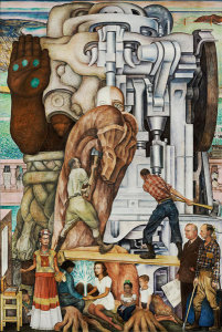 Diego Rivera - Pan American Unity mural, 1940 (detail: panel 3)