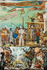 Diego Rivera - Pan American Unity mural, 1940 (detail: panel 4)